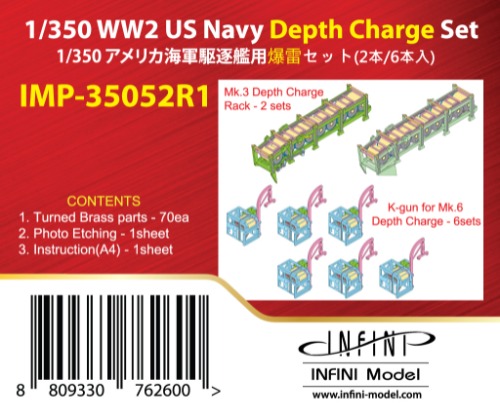 IMP-35052R1 WW2 USN Depth Charge SET