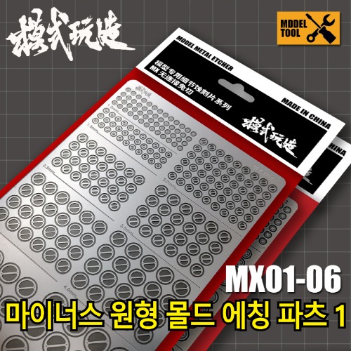 MX001 to 006) Model Complete Minus Round Mold Etched Parts 1