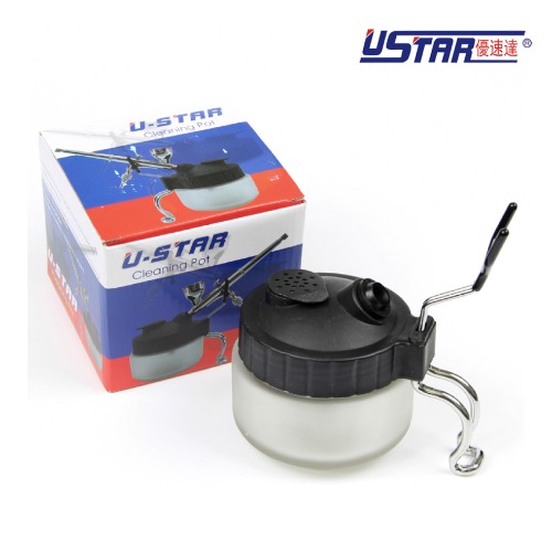 Eustar 90047) Airbrush holder and cleaning paint trash can