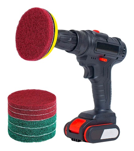 electric drill scrubber pad sandpaper cleaning rust removal 7p set